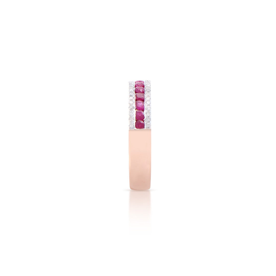 14KT Rose Gold 0.55ctw Ruby and Diamond Ring