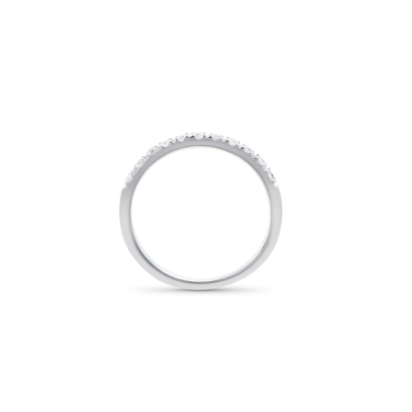 14KT White Gold Diamond Wedding Band