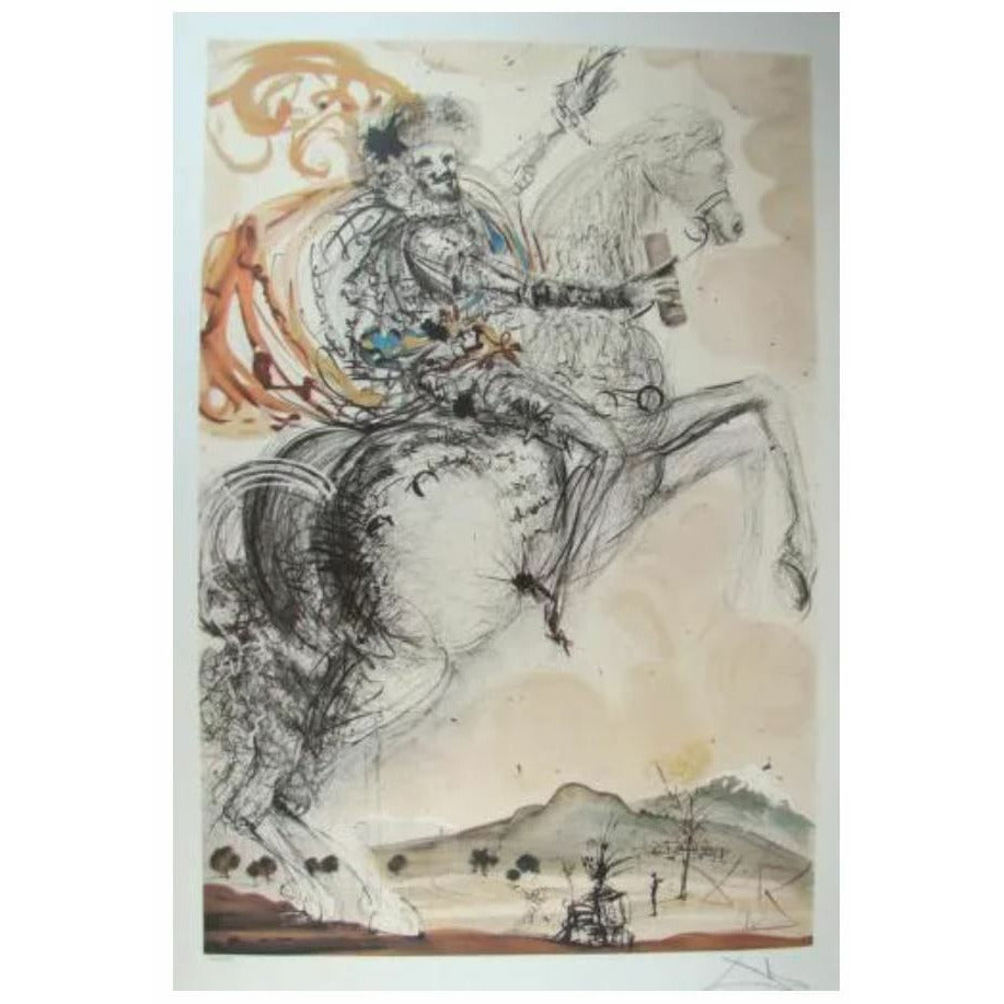 Don Quixote Lithograph by Salvador Dali
