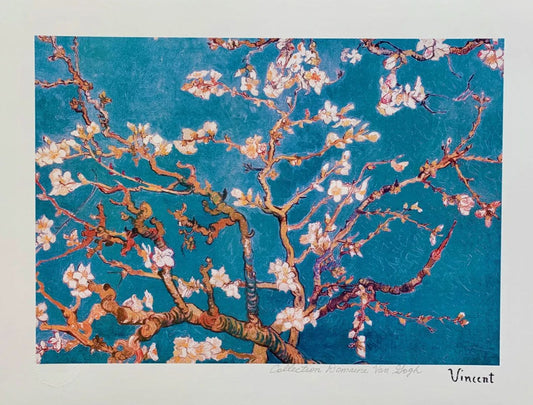 Van Gogh Blue Almond Blossoms Estate Signed Reproduction Giclee