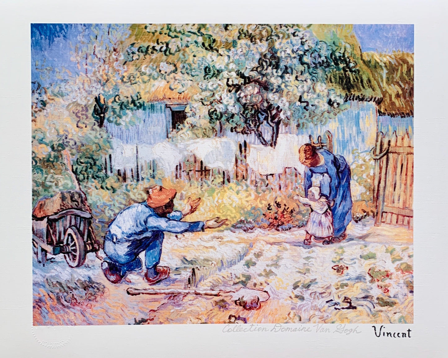 First Steps by Vincent Van Gogh Estate Signed Giclee